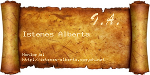 Istenes Alberta névjegykártya